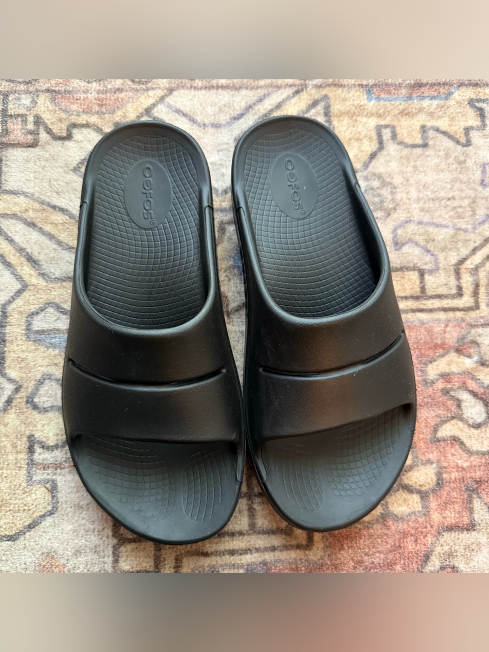 OOFOS OOahh Recovery Slide Sandals Black Women’s 8